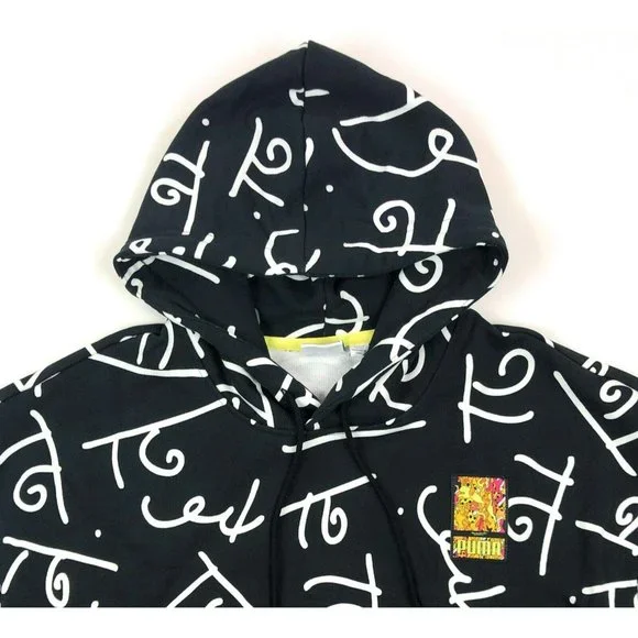 Puma x Romero Britto Art Series AOP Mens Small Black Pullover Hoodie Sweatshirt - Picture 2 of 12